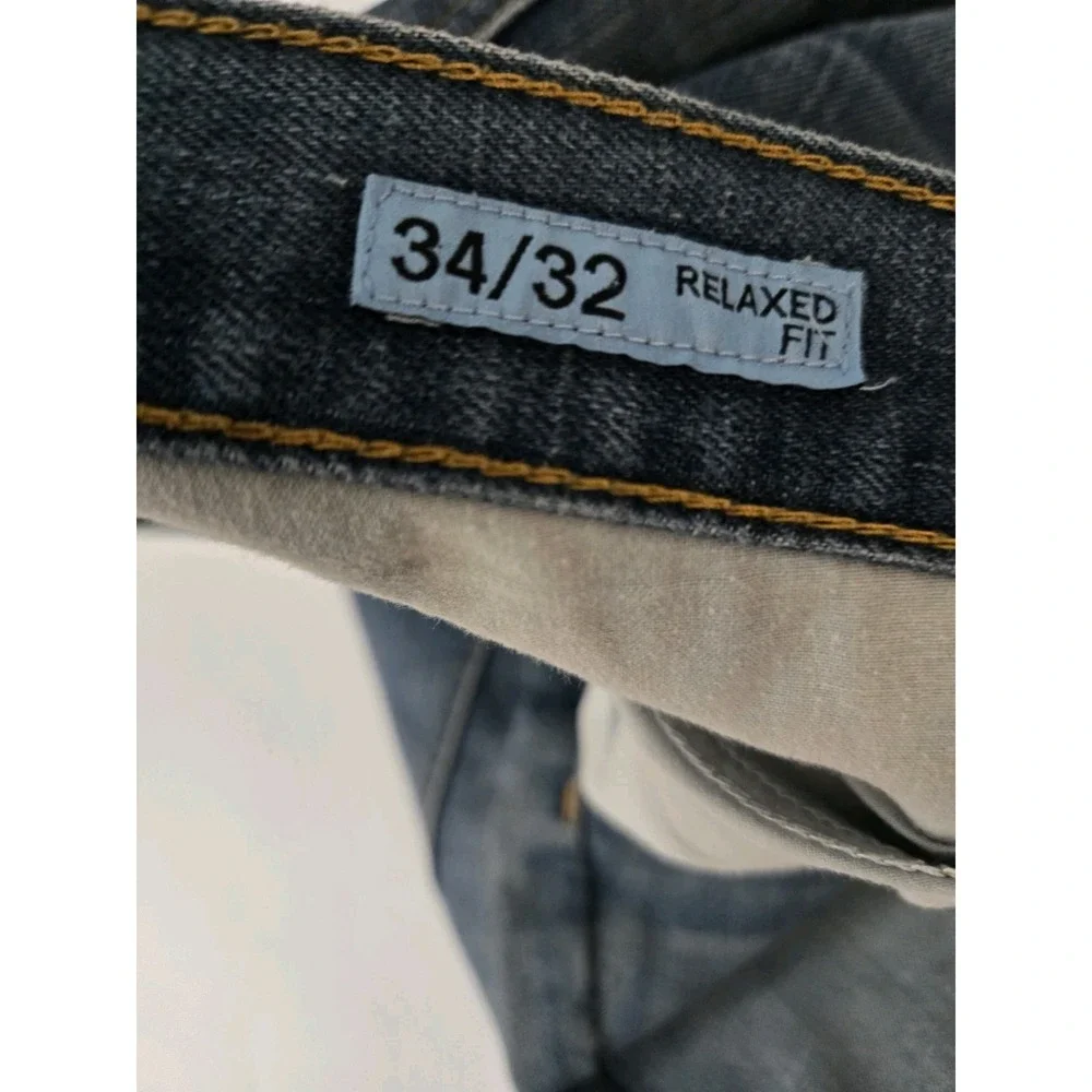 APT‎ 9 Men's Relaxed Fit Dark Blue Wash Denim Jeans Size 34x32
